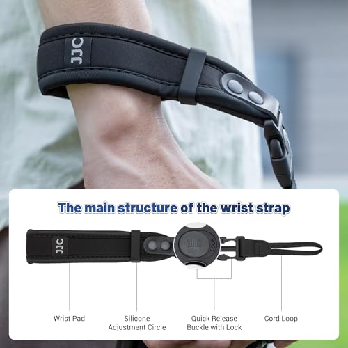 EOS R6 II R5 R5C Eyecup + Upgraded Hand Strap: Extended Camera Eye Cup Viewfinder for Canon EOS R6 Mark II R6 R5 R5C R5 C with Upgraded Quick Release Soft Neoprene Camera Hand Wrist Grip Strap