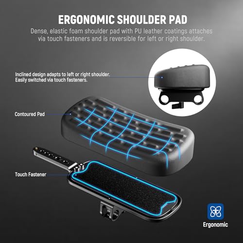 NEEWER 15mm LWS Shoulder Pad with V Mount Battery Plate, Self Adjusting Spring Loaded Camera Shoulder Rig Support Compatible with SmallRig NEEWER 15mm Rod Rail System Video Rigs & Accessories, SR016