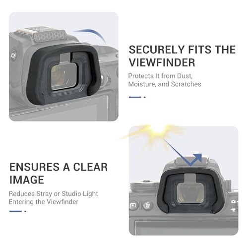 JJC Camera Eyecup Eyepiece Viewfinder for Nikon Z7 II, Z7, Z6 III, Z6 II - Soft Silicone Extended Design - 2 Pack