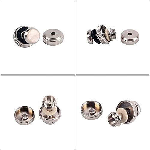 [AUSTRALIA] - Trumpet Repair Kit Trumpet Finger Buttons Valve Cap Screw Drain Valve Key Piston Spring Trumpet Valve Replacement Parts Silver 
