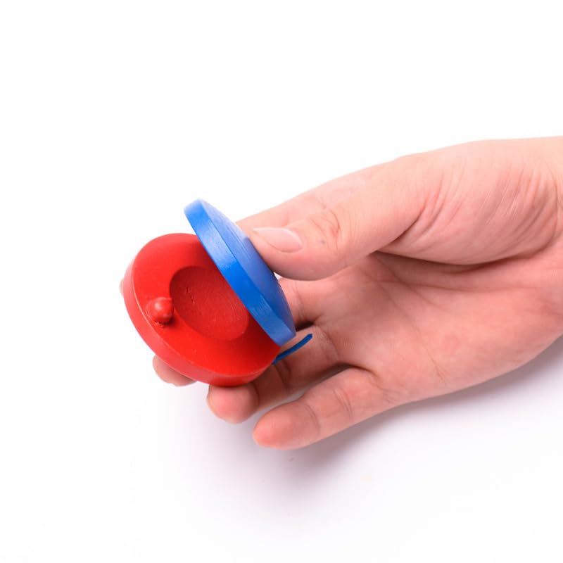 Castanets for musical Wooden instrument, Adults Fingers Castanets,Musical Castanets Instrument (6pcs) 6pcs