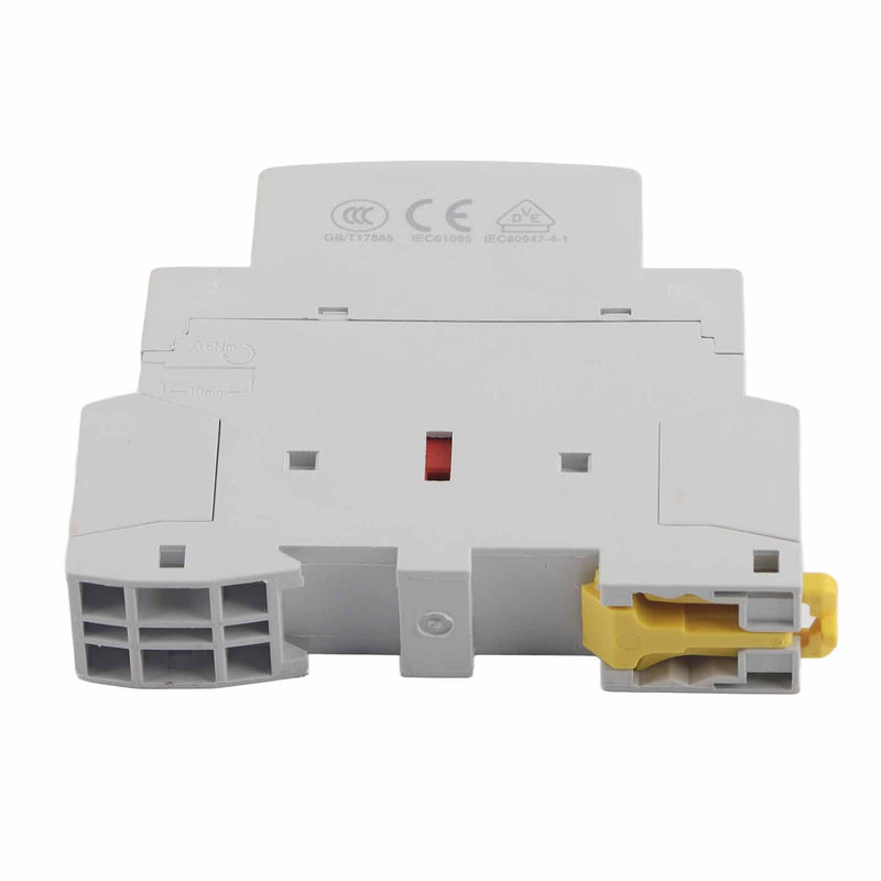 AC Contactor 25A - Household Contactor 220V/230V, DIN Rail Mounting, 2P 1NO 1NC, Suitable for 50Hz/60Hz Networks 25A 220V230V 1NO1NC