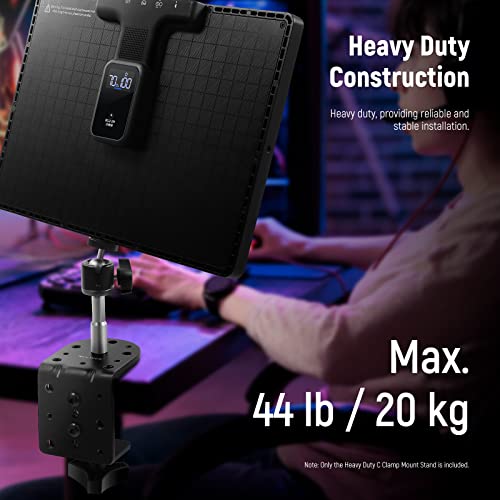 NEEWER Heavy Duty C Clamp with Mounting Column for Light Stand, ST-CCD1 1 Pack