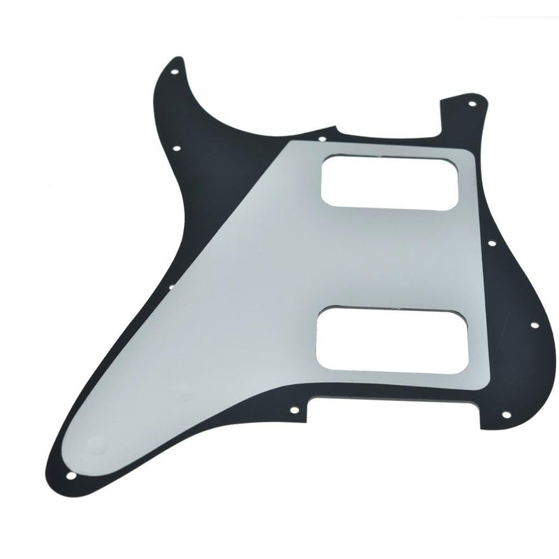 Dopro 11-Hole ST Style Dual Humbucker HH Pickguard for American Strat Guitars with dual humbucking pickups Round Corner Hole Matte Black