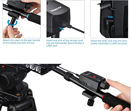 AODELAN Camcorder Zoom Controller Lanc Video Camera Remote Control