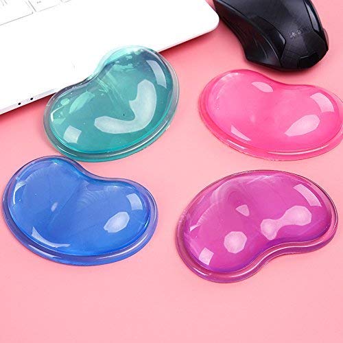 LetGoShop Silicone Gel Wrist Rest Heart-Shaped Translucence Ergonomic Mouse Pad Cool Hand Pillow Effectively Wrist Fatigue(Pink) Pink