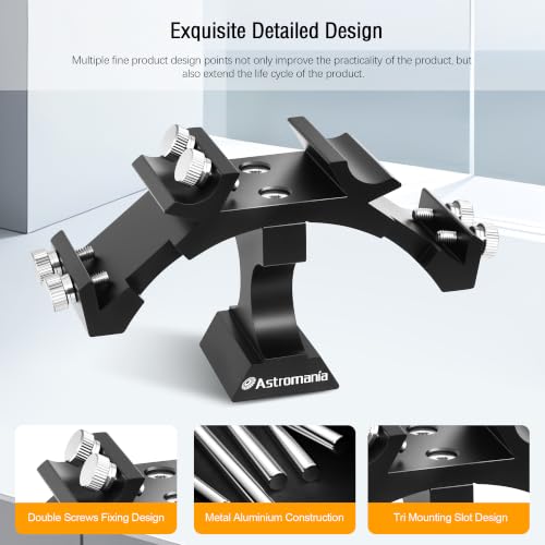 Astromania Finder Scope Mount, Finderscope Mount Bracket for Triple Finders Three Aiming Devices