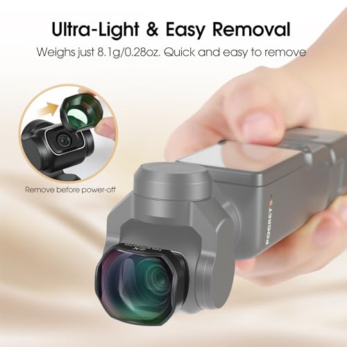 2X Telephoto Portrait Lens Compatible with DJI Osmo Pocket 4 & Pocket 3, 4 Elements 3 Groups Multicoated Optical Glass, Magnetic Lens Attachment
