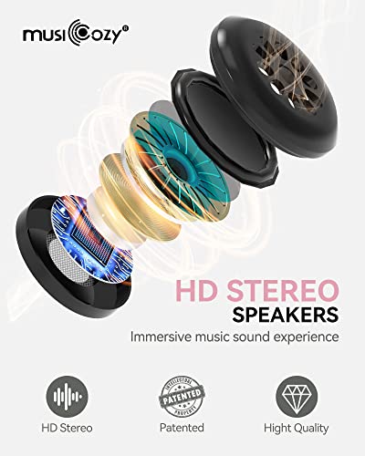 MUSICOZY Sleep Headphones Bluetooth Headband Breathable 3D Sleeping Headphones, Wireless Music Eye Mask Earbuds for Side Sleepers Women Office Air Travel Cool Tech Gadgets Unique Gifts, Pack of 2