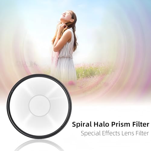 GREEN.L 77mm Spiral Halo Camera Lens Filter Halo Swirl Filter