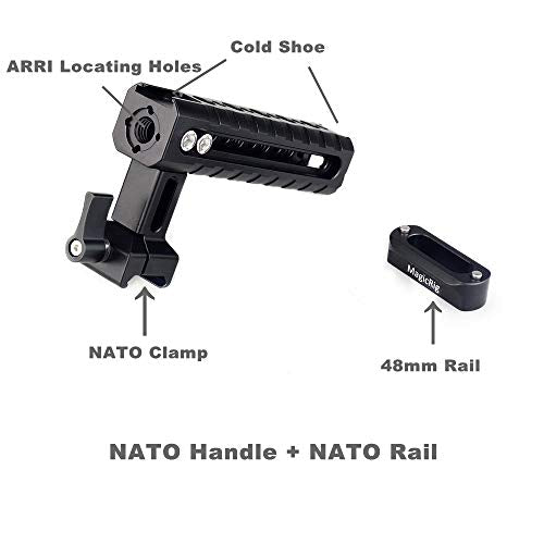 Quick Release Camera NATO Top Handle with Cold Shoe Mounts Handle with Rail