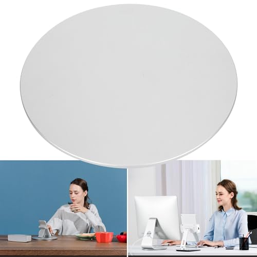 Yosoo Health Gear Monitor Swivel Base, 360 Rotation Aluminum Stand | Non-Slip Tablet Turntable, Computer Mobile Phones Silver, Desktop Plate