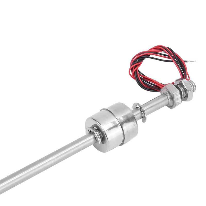 Float Switch Stainless Steel 250 mm, Wired Water Level Sensor, Double Ball Float Switch Made of Stainless Steel for Tank Basins