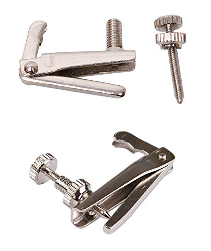 4Pcs Violin Fine Tuners 3/4-4/4 String Adjuster Fine Tuner Violin Parts Silver