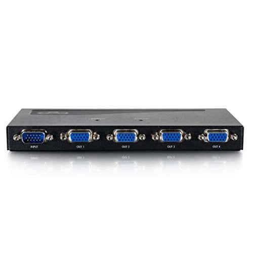 C2G 29551 4-Port VGA (UXGA) Monitor Splitter/Extender, TAA Compliant, Black - TAA Compliant