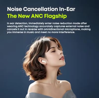 Wireless Earbuds with Hybrid Active Noise Cancellation, Bluetooth 5.4 in-Ear Headphones, 6-Mic ENC Clear Calls, Deep Bass Hi-Fi Stereo, 24H Playtime, IPX5 Waterproof Bluetooth Earbuds