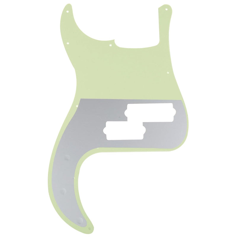 Musiclily Pro 5-String 13-Hole Contemporary P Bass Pickguard for Fender Mexican Precision Bass, 3Ply Mint Green