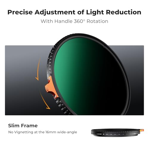 K&F CONCEPT 58mm Variable ND Camera Lens Filter ND3-1000 (1.5-10 Stops)