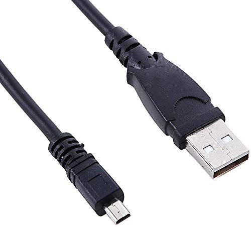 Replacenment USB Cable Cord Battery Charger for Sony Cybershot Cyber-Shot DSC-W800, DSC-W830, DSCH200, DSCH300, DSCW370, DSC-H200, DSC-H300, DSC-W370 Camera Black