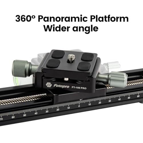 Fotopro Macro Focusing Rail Rack Slider for Close-up Shooting Macro Photography with Quick Release Plate 7.4 Inch Aluminum Alloy Universal Camera Slider for DSLR Camera Camcorder Film Photography
