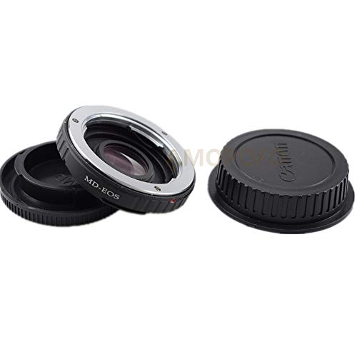 MD to EOS Adapter with Optical Glass,Compatible with Minolta MD MC Rokkor Lens to & for Canon EOS (EF, EF-S) Mount SLR Cameras 7D 550D 500D 1000D 60D 50D, 40D, 30D, 20D, 10D 5D etc Minolta MD to EOS adapter (with optical glass)