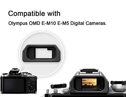 Eyecup Eyepiece Viewfinder Compatible for Olympus OMD E-M10 E-M5 Digital Camera (2 Pack)
