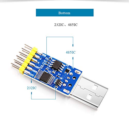 WitMotion USB-UART Converter 3-in-1 Multifunctional(USB to TTL/ USB to RS232/ USB to RS485) 3.3-5V Serial Adapter, with CH340 chip Compatible with Windows 7,8,Linux,Arduino for Development Projects