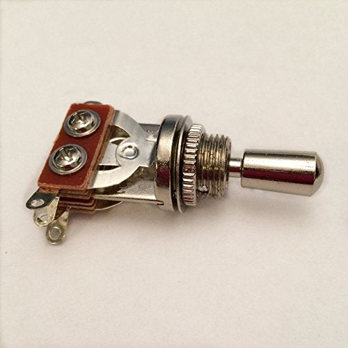 Electric Guitar 3 Way Toggle Switch Pickup Selector Switch with Brass Tip Knob (Chrome)