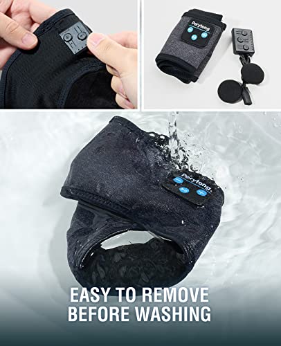 [AUSTRALIA] - Sleep Headphones, Headb, Headphones, Bluetooth Headb, Sleeping Headphones for Side Sleeper, Elastic Music Sleep B, Cozy ASMR Wireless Eye Mask Tech Gadgets Gifts for Men Women Coalblack 