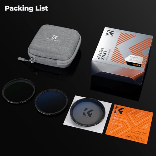 K&F CONCEPT 40.5mm UV/CPL/ND2-400 Len Filter Kit 3pc Multi-Layer Coatings