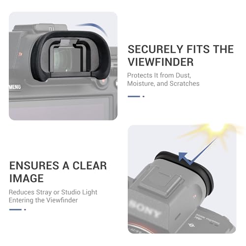 JJC FDA-EP18 Eyecup Viewfinder for Sony A7 III II A7R IV A9 A99 II, 2-Type Original+Extended
