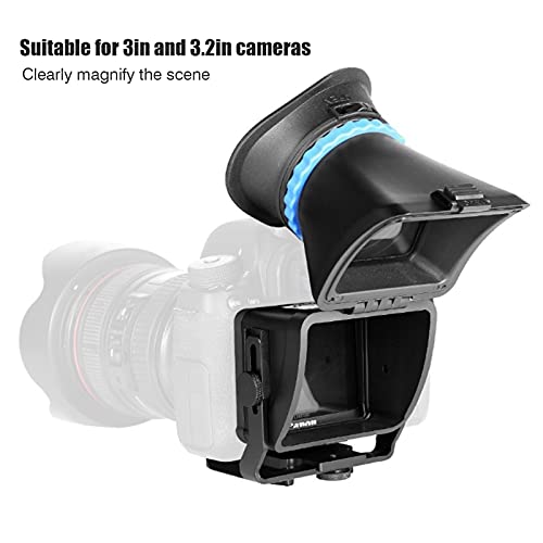 Viewfinder, Offers 3X Magnification for 3in/3.2in LCD Screen, Viewfinder for Camcorders and DSLRSLR Cameras, Also Functions As a ScSunshade Hood