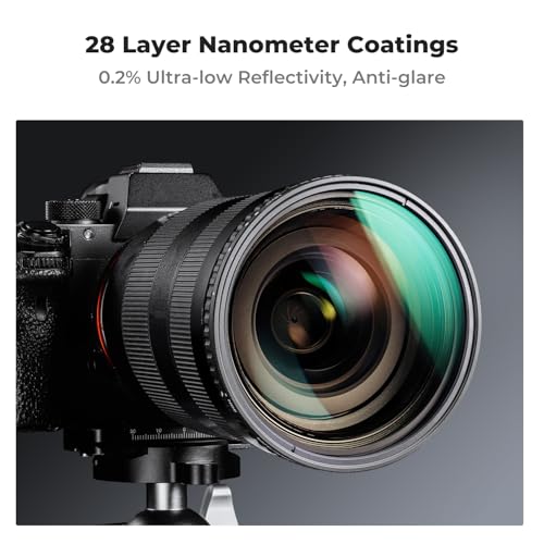 K&F CONCEPT 49mm Variable ND Lens Filter ND8-ND128 (3-7 Stop) No X Cross
