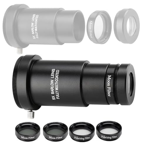 1.25-Inch Telescope Eyepiece Set with Barlow and Filters Astronomy Eyepiece Set