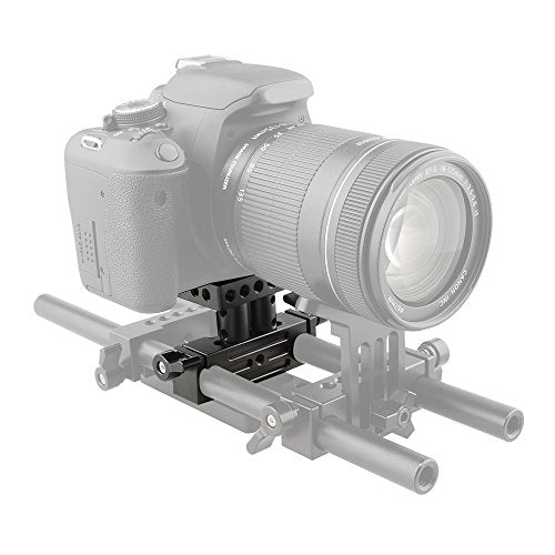 CAMVATE DSLR Baseplate Mount with Railblock Height Riser for 15mm Rail Rod Support System - 1237