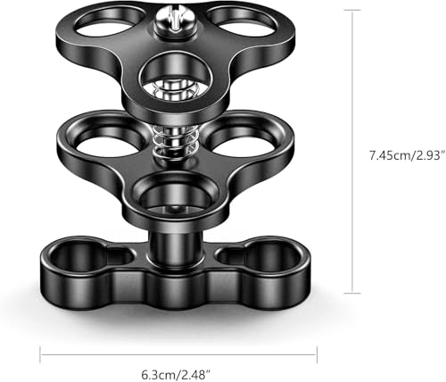 Sea frogs Triple Ball Clamp for Diving Underwater Photography System