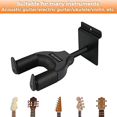 EASTROCK Guitar Wall Mount Hanger Auto Lock,Guitar Hanger Wall Hook Holder Stand for Acoustic, Electric, Classical, Bass Guitar Stand，Guitar Accessories (darkD) darkD