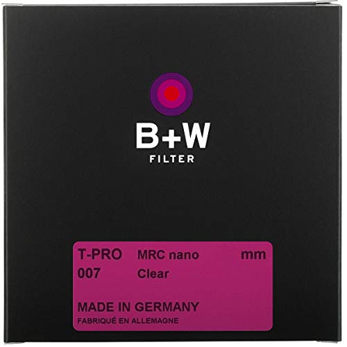 B + W Clear Protection Filter for Camera Lens – Ultra Slim Titan Mount (T-PRO), 007, HTC, 16 Layers Multi-Resistant and Nano Coating, Photography Filter, 62 mm 62mm T-PRO (Ultra Slim, MRC nano) Single