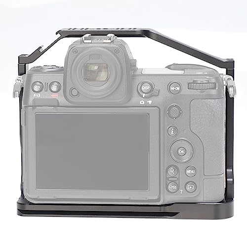 Z8 Cage Support, Hersmay Video Stabilizer Camera Cage with Top Handle for Nikon Z8 Camera Cage Accessories DSLR Rig with Cold Shoe,Handle Locating Holes,Multiple 1/4" 3/8" Screw Holes
