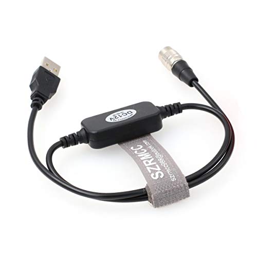 SZRMCC Hirose 4 Pin to USB 5V 2A with Boost 12V USB Cable for Sound Devices 688 644 633 Zoom F4 F8 Zaxcom boost 12v cable 60cm