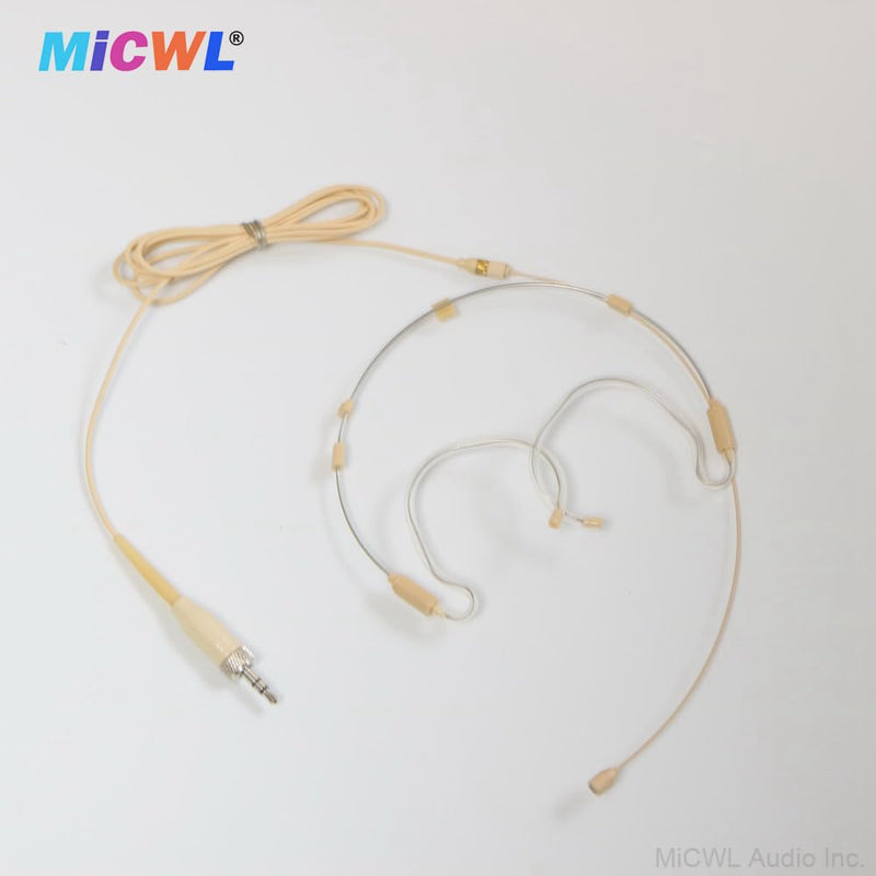HSP6000 Foldable Headset HeadMic Microphone for Sennheiser G2 G3 G4 BeltPack Wireless 3.5mm Stereo Lock Detachable Dual Ear Hook