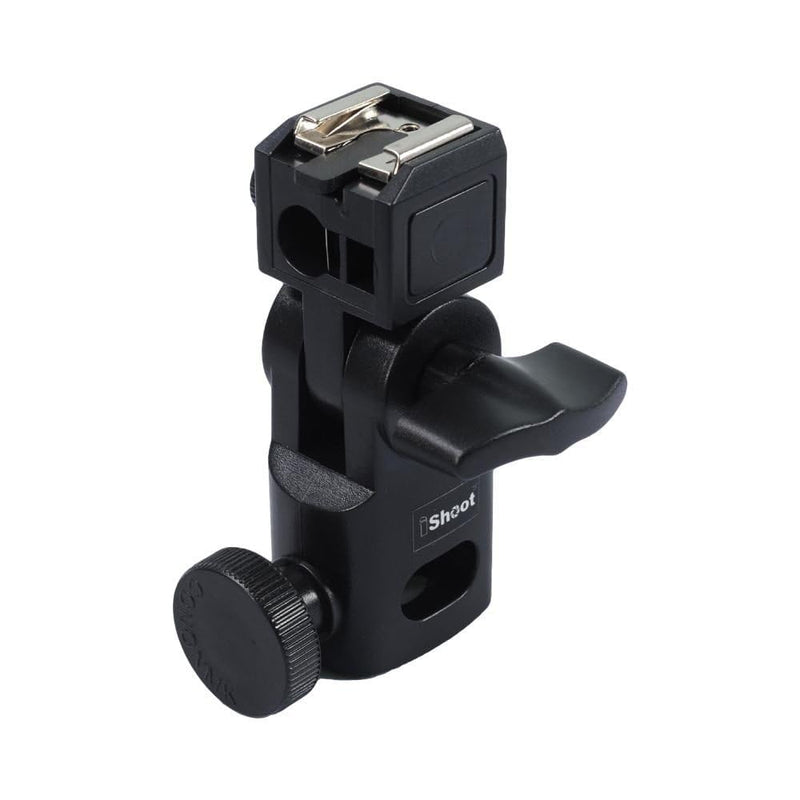 [AUSTRALIA] - Hot Shoe Mount Speedlite Flash Support Photo Studio Umbrella Holder Bracket, Bottom with 15.8mm Hole for Speedlite Flash Trigger with Cold Foot & Studio Light Stand Tripod Head 