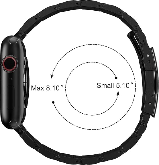 Titanium Bands Compatible with Apple Watch 49mm 46mm 45mm 44mm 42mm 41mm 40mm Band for Men, Titanium Metal Band Replacement Strap for Watch Ultra 3/2/1/Series 11 10 9 8 7 6 5 4 3 SE Carbon Fiber Black 49mm/46mm/45mm/44mm/42mm(Series 3)