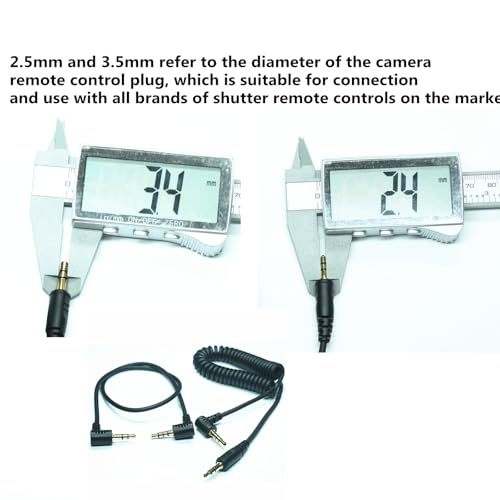 3.5MM-DC3 (MC-DC3) for Nikon Cameras Z5II/Z50II/ZR Shutter Release Cable is Suitable Connect the Timer, Camera Shutter Controller and Indoor Flash Trigger Cable (3.5mm-DC3 2pcs) 3.5mm-DC3 2pcs