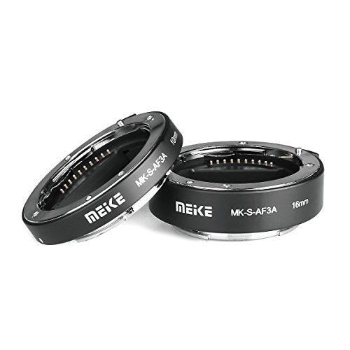 Meike S-AF3A Auto Focus Macro Extension Tube Set for Sony E/FE Mount Camera Mk-s-af3a