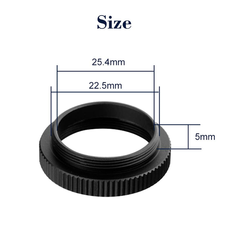 [AUSTRALIA] - HUIOP C to CS Mount, 3PCS/Lot Metal 5mm C to CS Mount Adapter 25.4mm Thread C/CS Lens Mount Adaptor Aluminum Converter Ring for CCTV Camera 