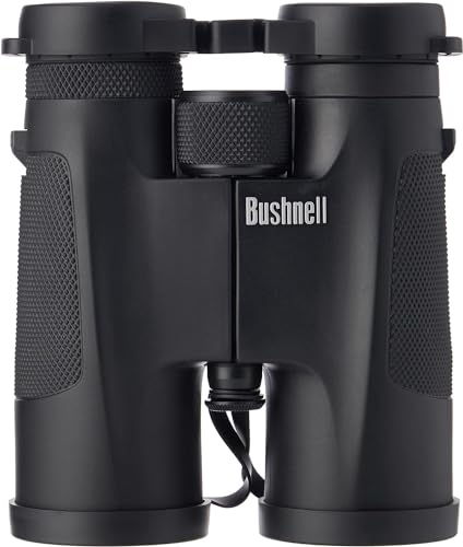Bushnell PowerView 10x42 Compact Roof Prism Binoculars, Black