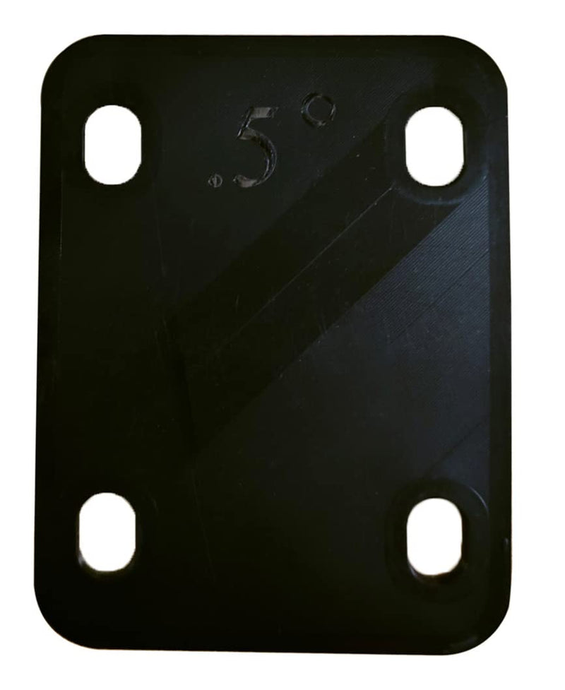 Guitar Neck Shims 3Pcs 0.25°, 0.5°, and 1°Degree Nylon Gasket for Guitar and Bass Bolt-on Neck Repair 3 x 2.2inch Black (Black)