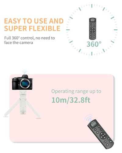 Aodelan for Nikon Wireless Rechargeable Camera Remote Control Update Black Remote for Nikon