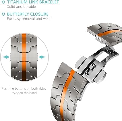 Compatible with 2024 Samsung Galaxy Watch 7 Ultra Band 47mm, Robust Men Stainless Steel Replacement Link Metal Bracelet